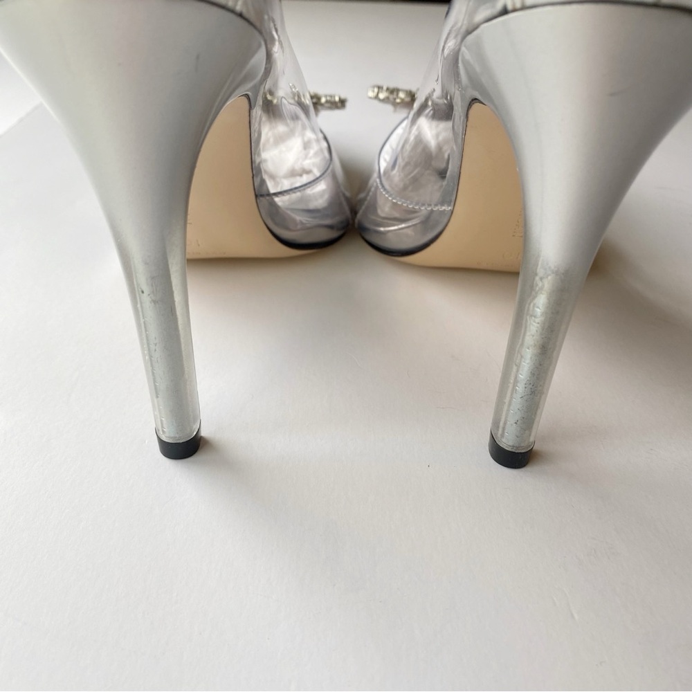 Good American Cinder f*cking Rella Pump Metallic Silver Heels Size 10 NWT - Picture 9 of 13